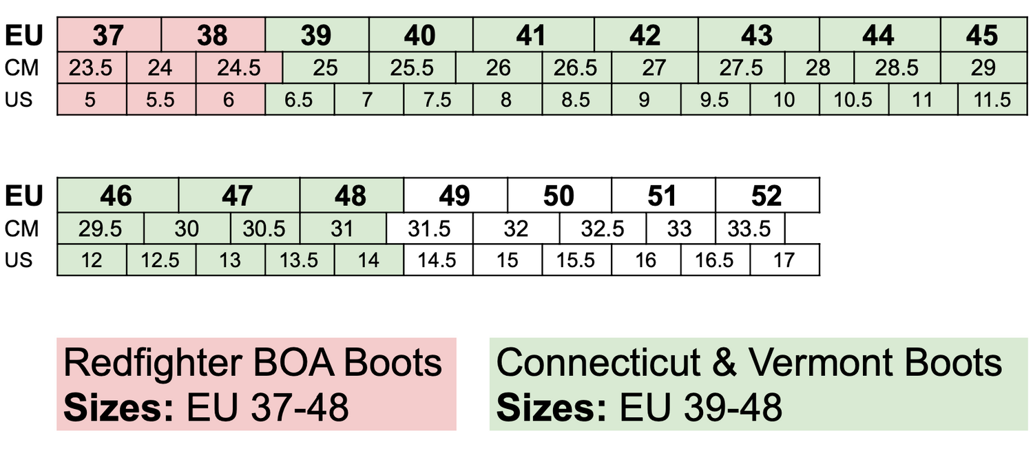 BOOT SIZE GUIDE